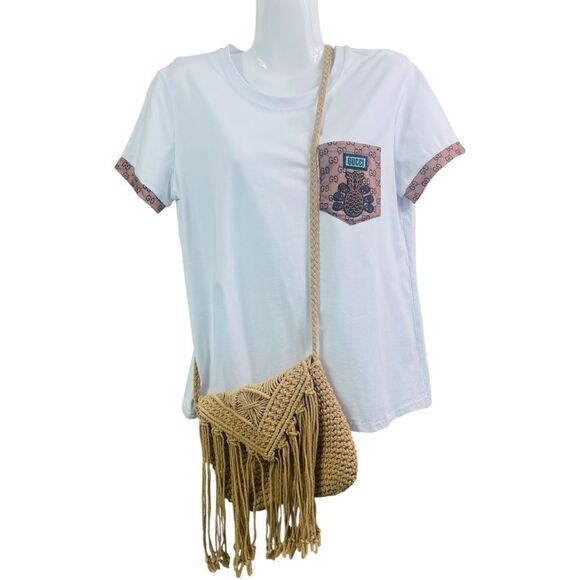 Handcrafted Tan Fringe Bag - Picture 2 of 5